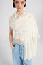 Cotton, silk, and Valenciennes lace stole
