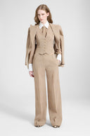 Classic tailored vest in technical georgette