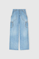 Chambray Denim Cargo Pants