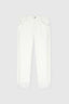 Cigarette-fit denim trousers with Valencienne lace inserts