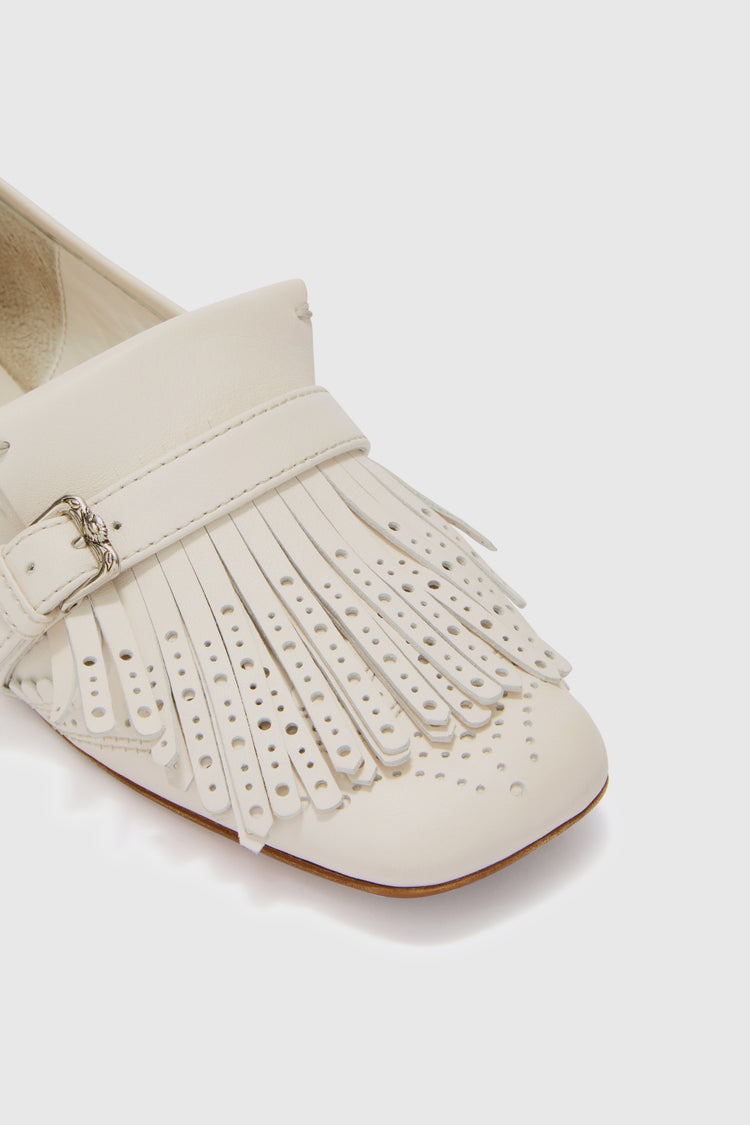 Fringed ballerina with daisy buckle