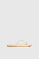 White lace flip flop