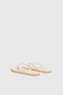 White lace flip flop