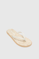 White lace flip flop