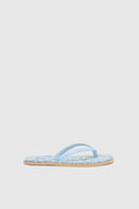 Blue lace flip flop