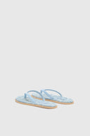 Blue lace flip flop