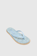 Blue lace flip flop