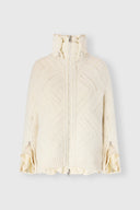 Oversized puffer jacket in textured technical fabric