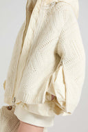 Oversized puffer jacket in textured technical fabric