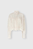 Embroidered tulle shirt with matching top
