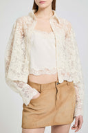 Embroidered tulle shirt with matching top