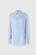 Silk shirt with a masculine striped allure