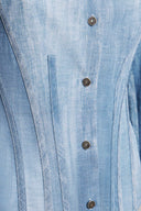 Chemise en Georgette Technique Imprimé Denim