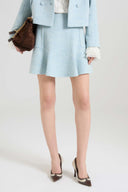 Mini skirt in medium-weight jacket wool with resca pattern