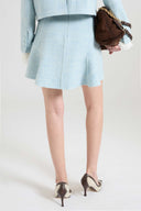 Mini skirt in medium-weight jacket wool with resca pattern