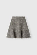Mini skirt in double-faced wool with Prince of Wales pattern