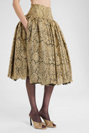 Balloon tulle skirt with lurex lace effect and black crinoline underskirt