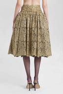 Balloon tulle skirt with lurex lace effect and black crinoline underskirt