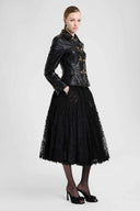 Midi balloon lace skirt