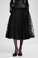 Midi balloon lace skirt