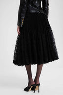 Midi balloon lace skirt