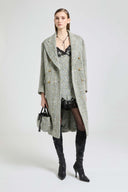 Lingerie-inspired dress in resca-print crêpe de Chine with lace details