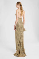 Mermaid gown in tulle with lamé Rebrodé embroidery