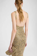 Mermaid gown in tulle with lamé Rebrodé embroidery