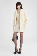 Short silk satin lingerie dress with Rebrodé lace