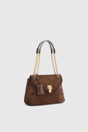 Joy – Suede Shoulder Bag Hand-Airtbrushed Finish