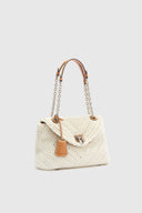 Joy – Knitted Shoulder Bag in Diamond Pattern