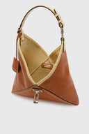 Clio – Medium Hobo Bag in Chestnut Bicolour Vintage Sheepskin Leather