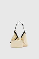 Clio – Mini Hobo Bag in Bicolour Vintage Sheepskin Leather