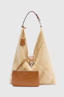Clio – Maxi Hobo Bag in Merino Shearling and Calfskin