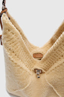 Clio – Maxi Hobo Bag in Merino Shearling and Calfskin