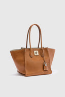 Maggie shopping bag tabacco caldo in pelle di montone vintage