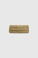 Baguette clutch in couture lamé lace with crystals