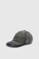 Baseball Cap in Virgin Wool Blend with Resca Jacquard Pattern