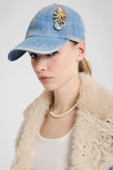 Denim baseball cap