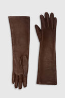 Elbow-Length Leather Gloves in Chestnut