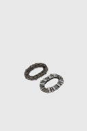 Oval clip-on earrings with micro crystal stones