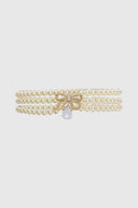 Collana choker di perle con fiocco scultoreo e cristallo