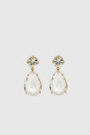 Faceted crystal drop earrings