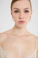 Faceted crystal drop earrings