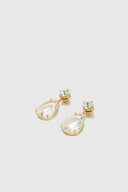 Faceted crystal drop earrings