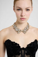 Crystal statement collar necklace