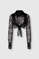 Camicia Corta con Pizzo Ricamato