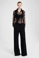 Camicia Corta con Pizzo Ricamato