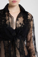 Camicia Corta con Pizzo Ricamato