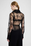 Camicia Corta con Pizzo Ricamato